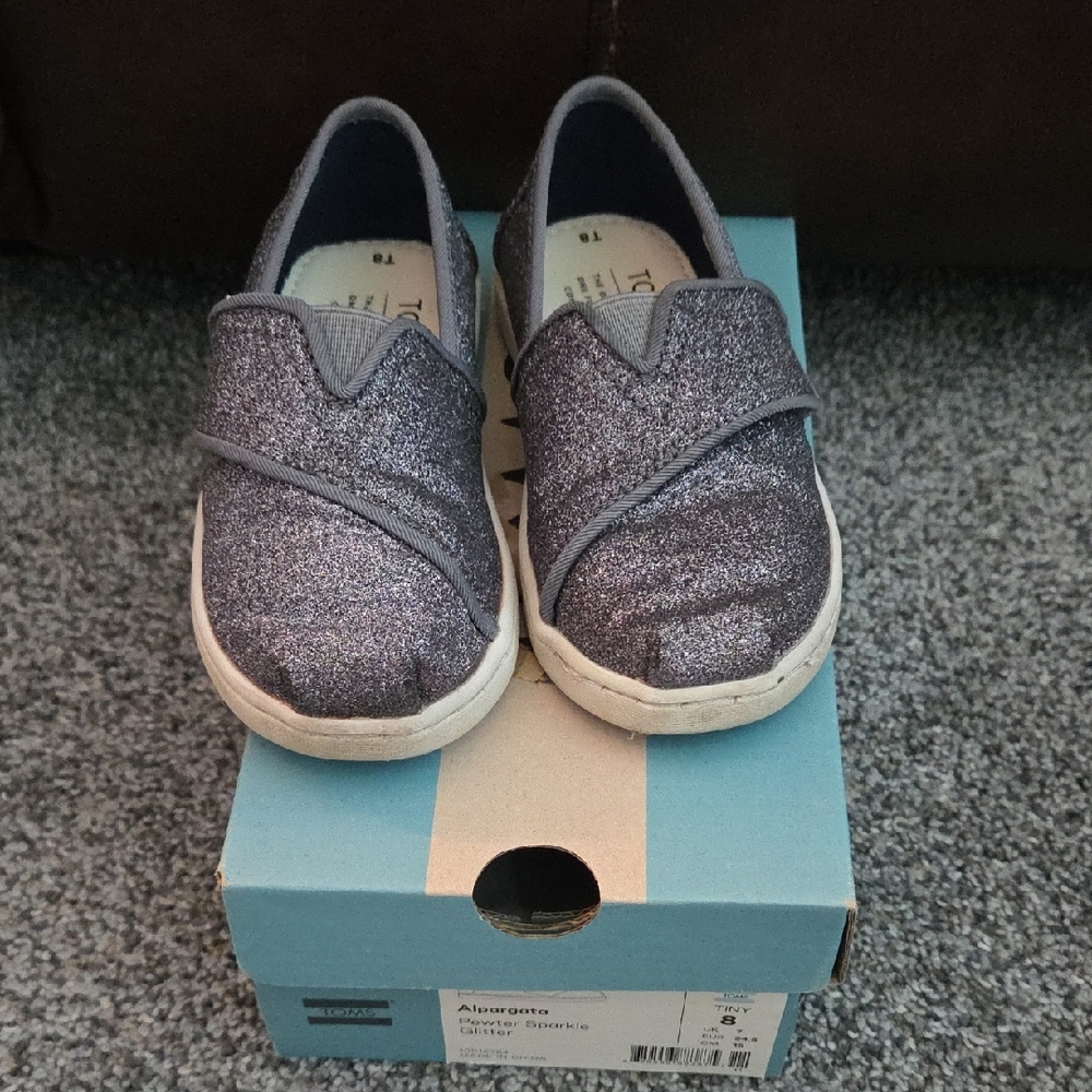 Toms Kids Glitter Dress Shoes